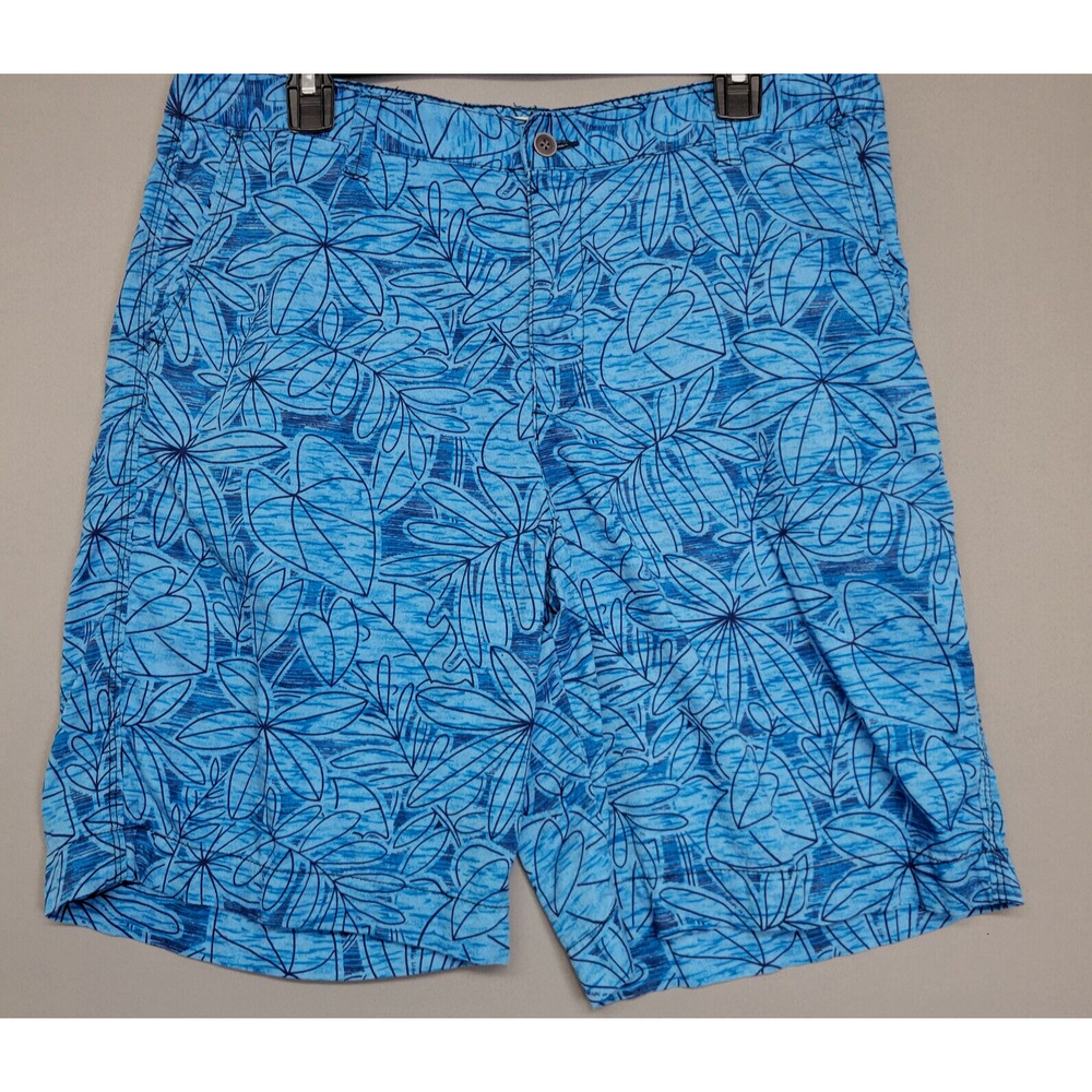 Ocean & Coast Shorts Mens 34 W Blue Black‎ Tropical Bermuda 10" Inseam Vacation